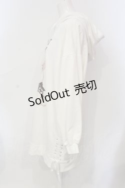画像3: Secret Honey / レースアップうさぎビックパーカーワンピース  シロ O-25-06-10-050-CA-OP-IG-OS