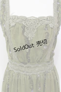 画像2: axes femme / 蝶プリントチュールワンピ M グリーン O-25-06-10-006-AX-OP-IG-OS