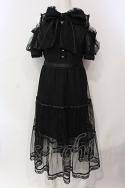画像1: LIZ LISA / 肩あきティアードワンピース  クロ O-25-06-10-052-LO-OP-IG-OS