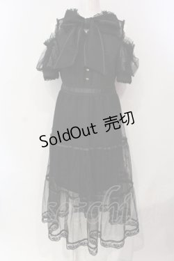 画像1: LIZ LISA / 肩あきティアードワンピース  クロ O-25-06-10-052-LO-OP-IG-OS