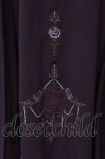 画像2: Ozz Croce / ローズ刺繍異素材ワンピース  パープル O-25-06-10-056-OO-OP-IG-OS (2)