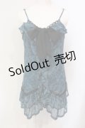 axes femme / フラワーフリルキャミソール M ブルー O-25-06-10-007-AX-TO-IG-OS