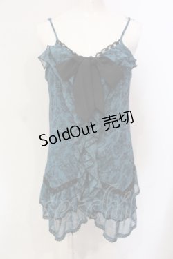 画像1: axes femme / フラワーフリルキャミソール M ブルー O-25-06-10-007-AX-TO-IG-OS