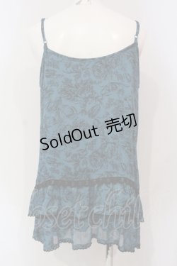 画像3: axes femme / フラワーフリルキャミソール M ブルー O-25-06-10-007-AX-TO-IG-OS