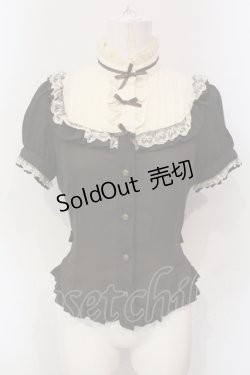 画像1: Innocent World / プティリボンブラウス S ショコラ×キナリ O-25-06-10-065-IW-BL-OW-OS