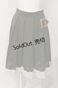 画像1: an another angelus / バックル付きプリーツスカート F グリーン O-25-06-10-066-CA-SK-OW-OS
