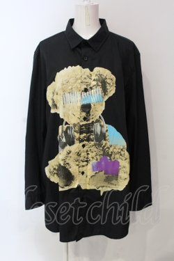 画像1: KMK / テレフォンベアーBIGシャツ F ブラック O-25-06-10-071-PU-BL-YM-OS