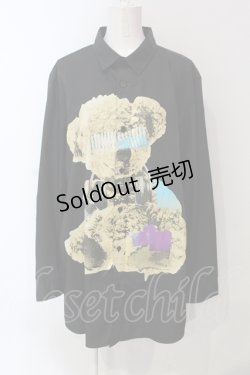 画像1: KMK / テレフォンベアーBIGシャツ F ブラック O-25-06-10-071-PU-BL-YM-ZY