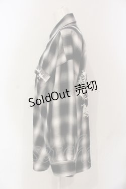 画像2: REFLEM / バックプリントBIGチェックシャツ F ブラック O-25-06-10-073-PU-BL-YM-OS