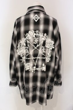 画像3: REFLEM / バックプリントBIGチェックシャツ F ブラック O-25-06-10-073-PU-BL-YM-OS