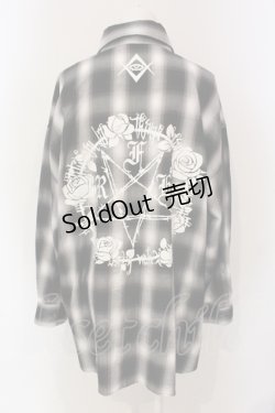 画像3: REFLEM / バックプリントBIGチェックシャツ F ブラック O-25-06-10-073-PU-BL-YM-OS