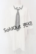 TRAVAS TOKYO / タイ付き半袖シャツ F ホワイト O-25-06-10-074-PU-BL-YM-ZY