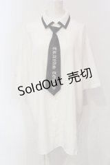 TRAVAS TOKYO / タイ付き半袖シャツ F ホワイト O-25-06-10-074-PU-BL-YM-ZY