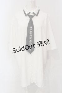 TRAVAS TOKYO / タイ付き半袖シャツ F ホワイト O-25-06-10-074-PU-BL-YM-ZY