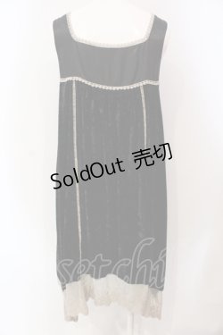 画像3: axes femme / ファーベロアノースリーブワンピース M クロ×ベージュ O-25-06-10-009-AX-OP-IG-OS