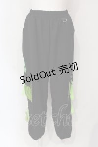 ACDC RAG / 渦雷 カーゴパンツ  ブラック×グリーン O-25-06-10-081-PU-PA-IG-OS