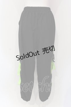 画像3: ACDC RAG / 渦雷 カーゴパンツ  ブラック×グリーン O-25-06-10-081-PU-PA-IG-OS
