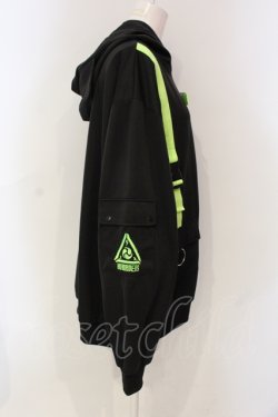 画像2: ACDC RAG / 渦雷ジャケット  ブラック×グリーン O-25-06-10-082-PU-JA-IG-OS
