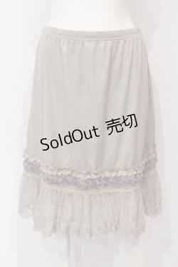 画像1: axes femme / お花モチーフペチスカート M クロ O-25-06-10-010-AX-SK-IG-OS