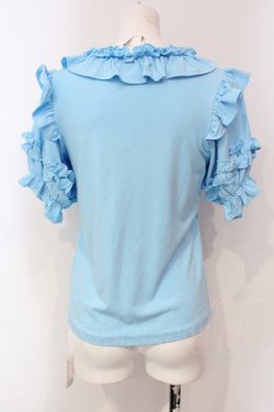 画像3: axes femme kawaii / フリルリボン半袖カットプル M サックス O-25-06-10-085-AX-TO-IG-OS