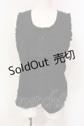 KANEKO ISAO / タックノースリーブブラウス  クロ O-25-06-10-089-EL-BL-OW-OS