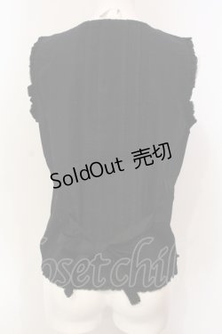 画像4: KANEKO ISAO / タックノースリーブブラウス  クロ O-25-06-10-089-EL-BL-OW-OS