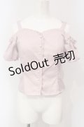EATME / 2WAYオフショルパフスリーブブラウス F ピンク O-25-06-10-094-LO-BL-OW-OS