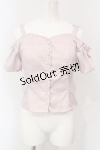 EATME / 2WAYオフショルパフスリーブブラウス F ピンク O-25-06-10-094-LO-BL-OW-OS