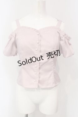 画像1: EATME / 2WAYオフショルパフスリーブブラウス F ピンク O-25-06-10-094-LO-BL-OW-OS