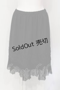 axes femme / レース配色シフォンペチコート M クロ O-25-06-10-012-AX-SK-IG-ZT155