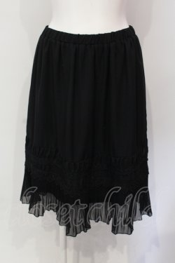 画像1: axes femme / レース配色シフォンペチコート M クロ O-25-06-10-012-AX-SK-IG-OS