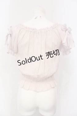 画像3: Ank Rouge / リボンショルダーギャザートップス M ピンク O-25-06-10-096-CA-TO-OW-OS