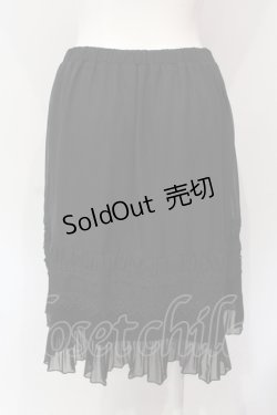 画像2: axes femme / レース配色シフォンペチコート M クロ O-25-06-10-012-AX-SK-IG-ZT155