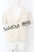 axes femme / 半袖ジャケット M アイボリー O-25-06-10-016-AX-TO-IG-OS