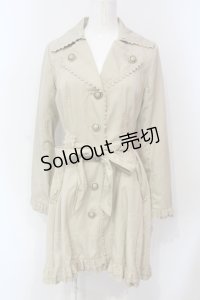 axes femme / 背面ティアードトレンチコート M ベージュ O-25-06-10-002-AX-CO-IG-OS