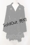 ALGONQUINS / クラッシュベロアコート  ブラック O-25-06-10-018-AL-CO-IG-OS