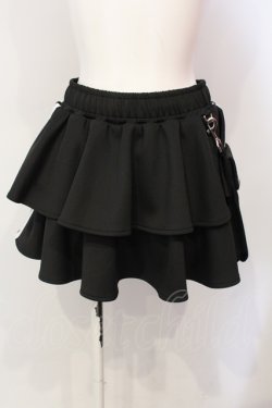画像1: REFLEM / ポーチ付きティアードフリルスカート F ブラック O-25-06-10-021-PU-SK-OW-OS