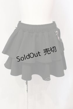 画像1: REFLEM / ポーチ付きティアードフリルスカート F ブラック O-25-06-10-021-PU-SK-OW-OS