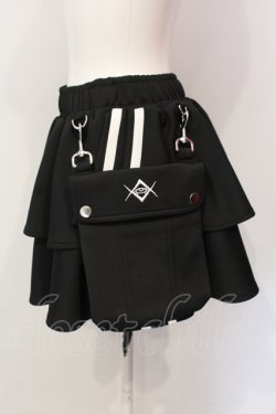 画像2: REFLEM / ポーチ付きティアードフリルスカート F ブラック O-25-06-10-021-PU-SK-OW-OS
