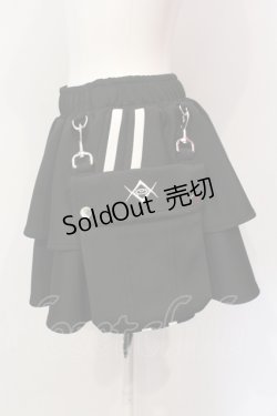 画像2: REFLEM / ポーチ付きティアードフリルスカート F ブラック O-25-06-10-021-PU-SK-OW-OS