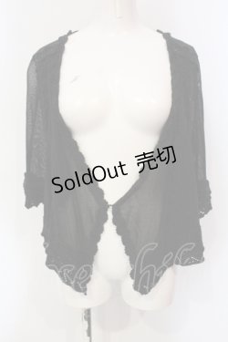 画像1: axes femme / ラメニット切り替えボレロ M クロ O-25-06-10-003-AX-TO-IG-OS