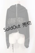 REFLEM / ツノフードクロップドジップアップパーカー F ブラック O-25-06-10-023-PU-TO-OW-OS