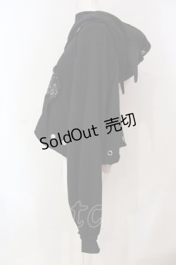 画像2: REFLEM / ツノフードクロップドジップアップパーカー F ブラック O-25-06-10-023-PU-TO-OW-OS
