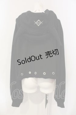 画像3: REFLEM / ツノフードクロップドジップアップパーカー F ブラック O-25-06-10-023-PU-TO-OW-OS