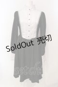 DARK IN LOVE / Nun dolly button up dress S ブラック×ホワイト O-25-06-10-029-PU-OP-OW-OS