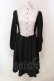 画像1: DARK IN LOVE / Nun dolly button up dress S ブラック×ホワイト O-25-06-10-029-PU-OP-OW-OS (1)