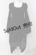 BPN / フロントバッスルガーゼワンピース M ブラック×グリーン O-25-06-10-030-GO-OP-OW-OS