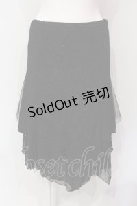 Ozz oneste / レース異素材スカート  ブラック O-25-06-10-004-OO-SK-IG-OS