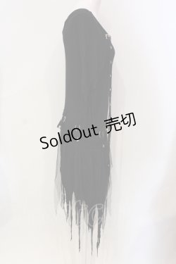 画像2: Drug Honey / ダメージオフショルワンピース  ブラック O-25-06-10-033-PU-TO-OW-OS