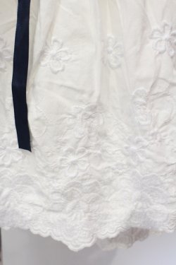 画像2: axes femme / お花刺繍キュロット M シロ O-25-06-10-034-AX-SK-OW-OS